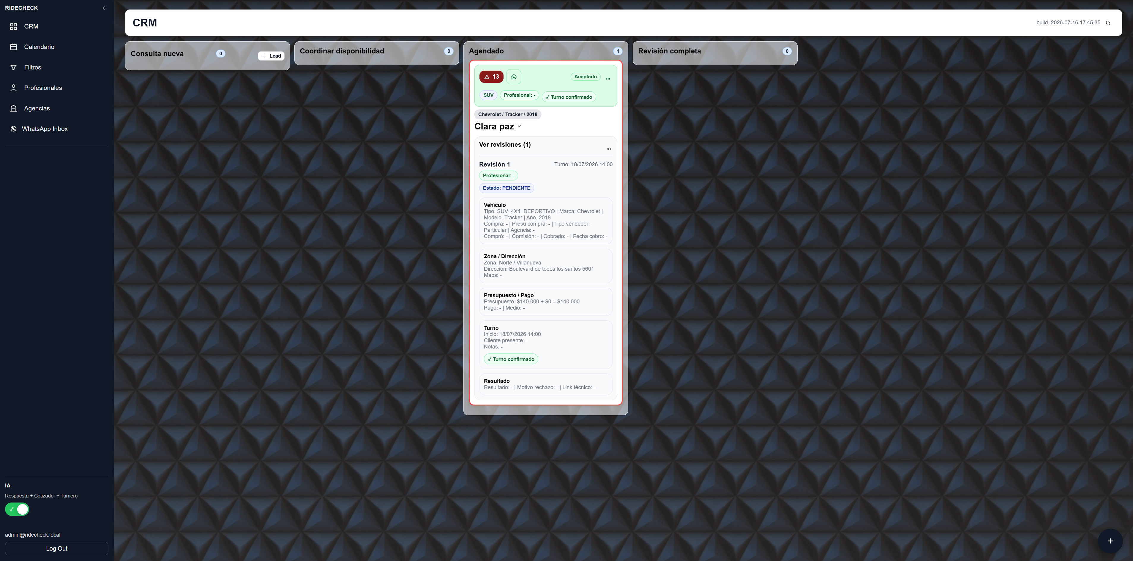 CRM screenshot 2